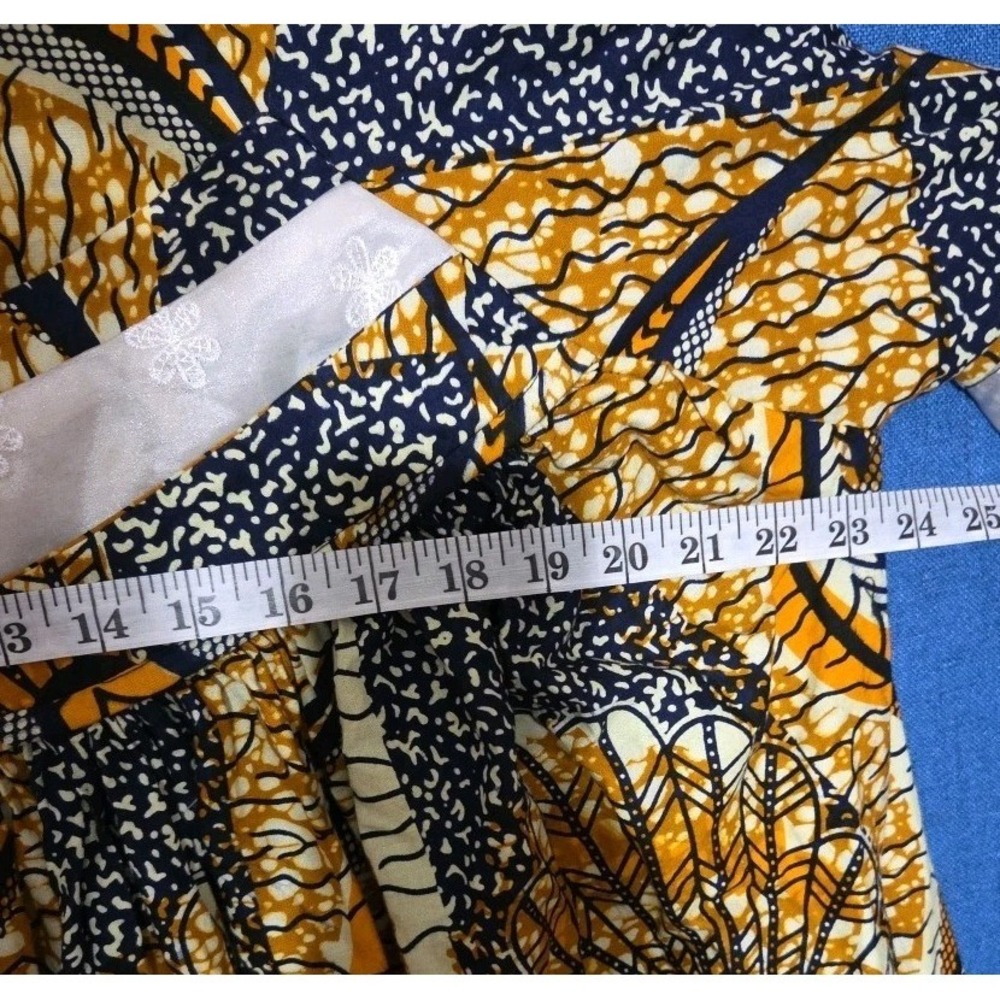 African Print Dress Women XL XXL Handmade Ankara Dashiki Boho Loose Fit Pockets - Picture 6 of 7